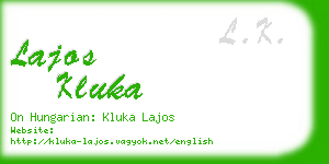 lajos kluka business card